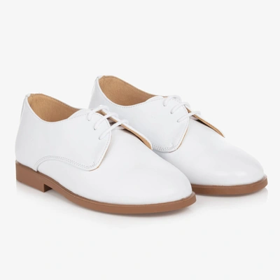 Children's Classics Kids' Boys White Leather Brogue Shoes