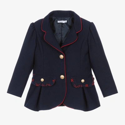 Patachou Kids' Girls Navy Blue Blazer ModeSens