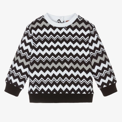 Missoni Babies' Boys Black & White Zigzag Sweatshirt