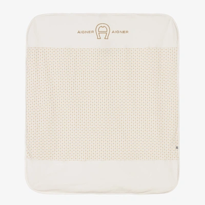 Aigner Ivory Pima Cotton Baby Blanket (87cm)