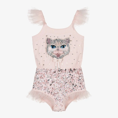 Tutu Du Monde Kids'  Girls Pink Cotton & Tulle Cat Outfit