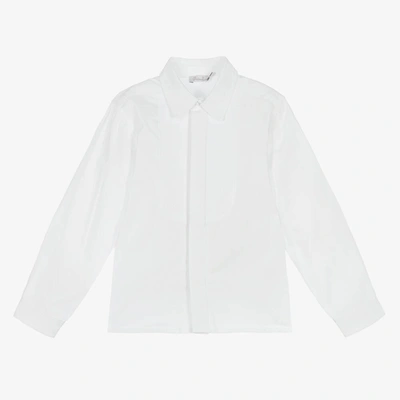 Patachou Kids' Boys White Cotton Shirt