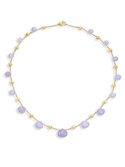 Marco Bicego Paradise Chalcedony & 18k Yellow Gold Graduated Short Necklace