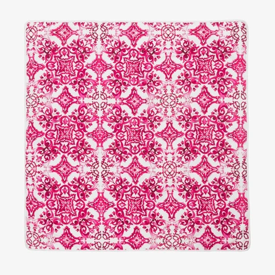 Dolce & Gabbana Baby Girls Pink Cotton Majolica Blanket (80cm)