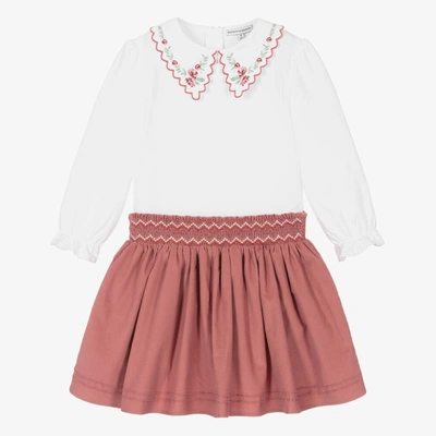 Beatrice & George Kids' Girls Pink Cotton Corduroy Skirt Set