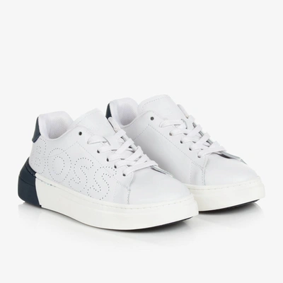 Hugo Boss Boss White Leather Logo Trainers