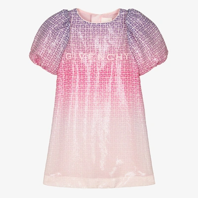 Givenchy Kids' Girls Purple & Pink Ombré Sequin Dress