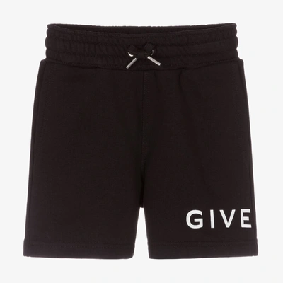 Givenchy Kids' Boys Black Cotton Logo Shorts