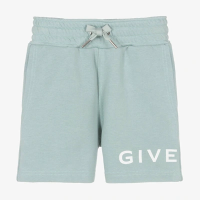 Givenchy Kids' Boys Sage Green Cotton Logo Shorts
