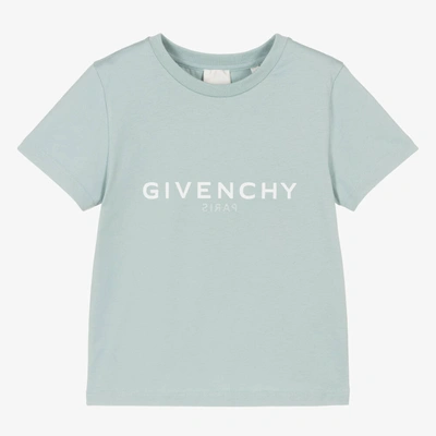 Givenchy Kids' Boys Sage Green Cotton Logo T-shirt