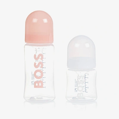 Hugo Boss Boss Girls Pink Baby Bottles (2 Pack)