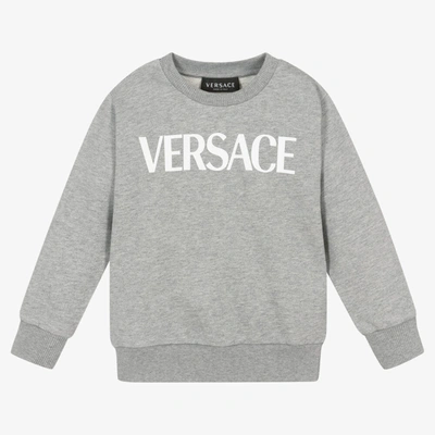 Versace Kids' Boys Grey & White Sweatshirt