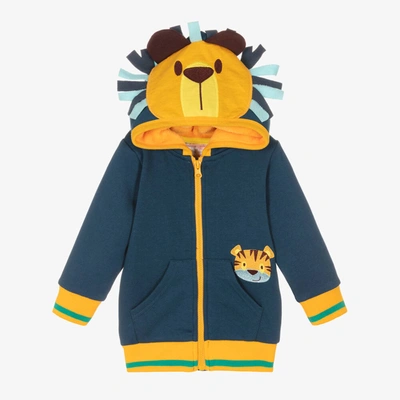 Blade & Rose Babies' Blue Frankie The Lion Zip-up Hoodie