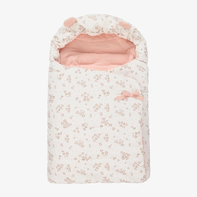 Mayoral Newborn Girls Ivory & Pink Baby Nest (75cm)