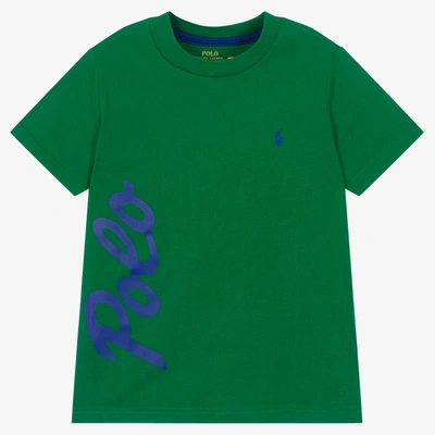 Ralph Lauren Boys Green Cotton Logo T-shirt