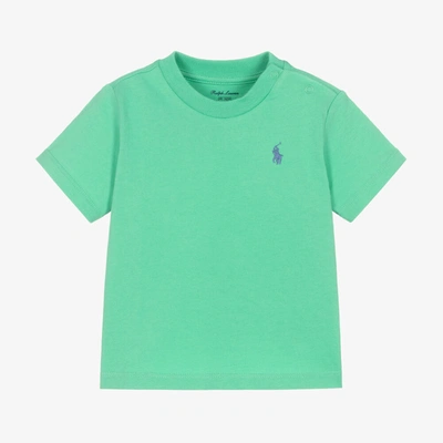 Ralph Lauren Baby Boys Turquoise Green Cotton T-shirt