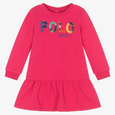Ralph Lauren Baby Girls Pink Polo Logo Dress