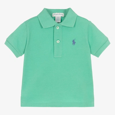 Ralph Lauren Baby Boys Green Cotton Polo Shirt