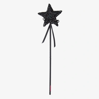 Souza Girls Black Sequinned Star Wand