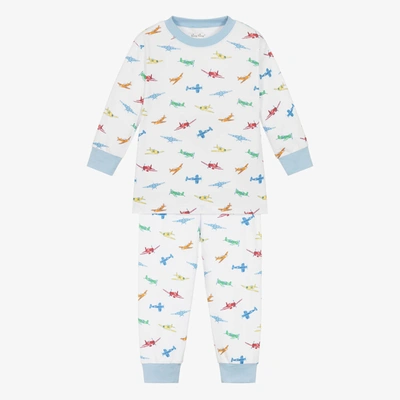 Kissy Kissy Kids' Boys White & Blue Active Aviators Pyjamas