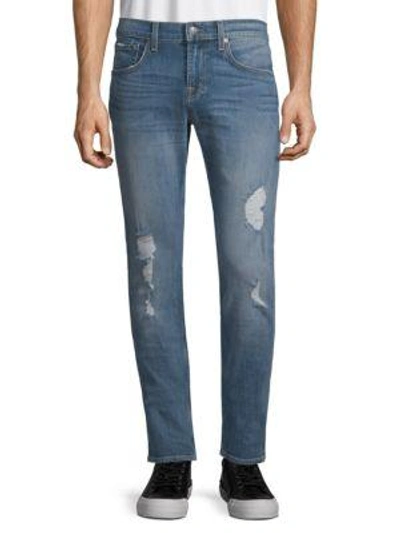 7 For All Mankind Paxtyn Distressed Jeans In Torocanyn