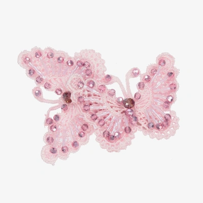 Sienna Likes To Party Kids'  Girls Butterfly Hair Clip (11cm) In Pink