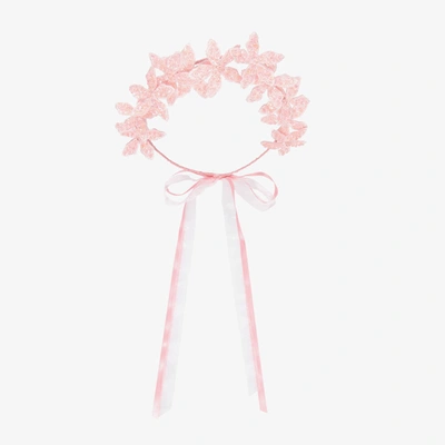 Sienna Likes To Party Kids'  Girls Pink Floral Hair Garland