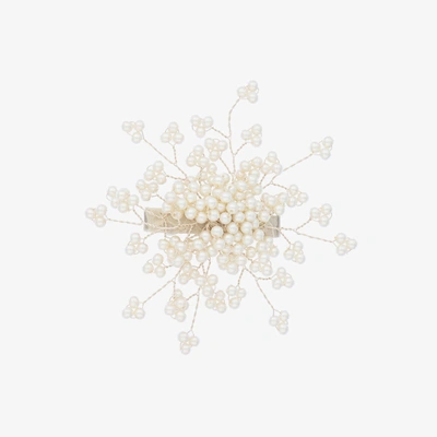 Sienna Likes To Party Kids' Ivory Pearl Hair Clip (9cm)