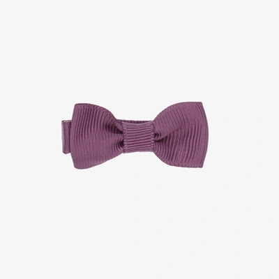 Peach Ribbons Kids' Girls Purple Bow Hair Clip (4.5cm)