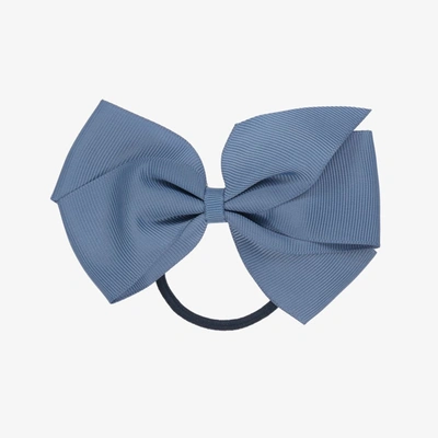 Peach Ribbons Kids' Girls Blue Bow Hair Elastic (12cm)