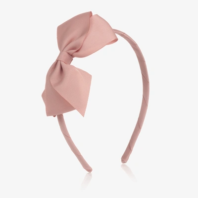 Peach Ribbons Kids' Girls Pink Bow Hairband
