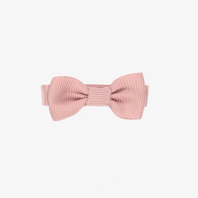 Peach Ribbons Kids' Girls Pink Bow Hair Clip (4.5cm)