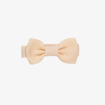 Peach Ribbons Kids' Girls Pink Bow Hair Clip (4.5cm) In Neutral