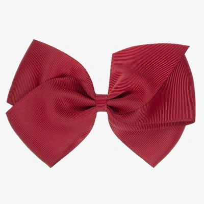 Peach Ribbons Kids' Girls Red Bow Hair Clip (12cm)