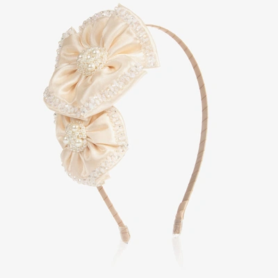 Sienna Likes To Party Kids'  Girls Ivory Floral Hairband