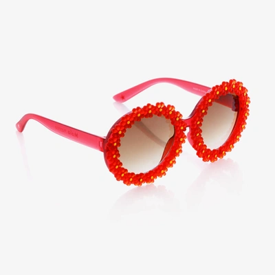 Molo Kids' Girls Red Floral Sunglasses (uva/uvb)