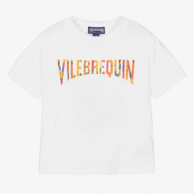Vilebrequin Kids' Girls White Cotton Logo T-shirt