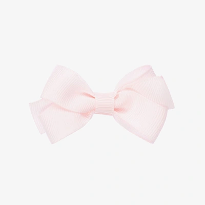 Peach Ribbons Kids' Girls Pale Pink Bow Hair Clip (7cm)