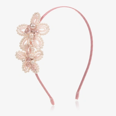 Sienna Likes To Party Kids'  Girls Pink Flower Hairband