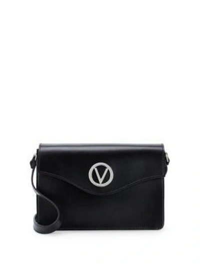 Valentino By Mario Valentino Jade Soave Leather Crossbody Bag In Black