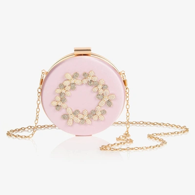 David Charles Girls Pink Round Clutch Bag (12cm)