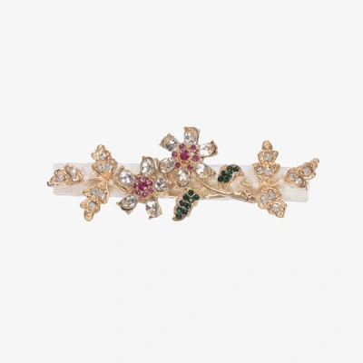 David Charles Girls Ivory Filigree Crystal Hair Clip (9cm)