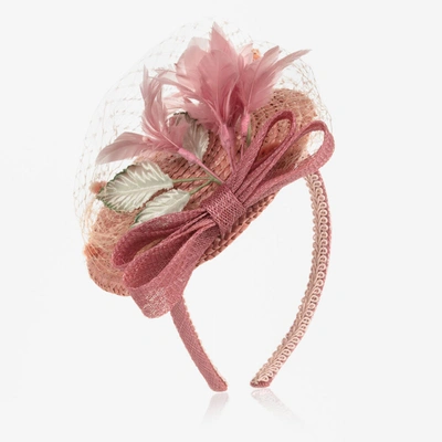 Eirene Kids'  Girls Pink Fascinator Hairband