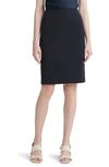 Vince Seamed Front Short Pencil Skirt In Coastal