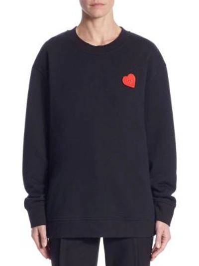 Jason Wu Emoji Cotton Sweatshirt In Black