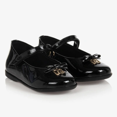 Dolce & Gabbana Kids' Girls Black Patent Leather Shoes