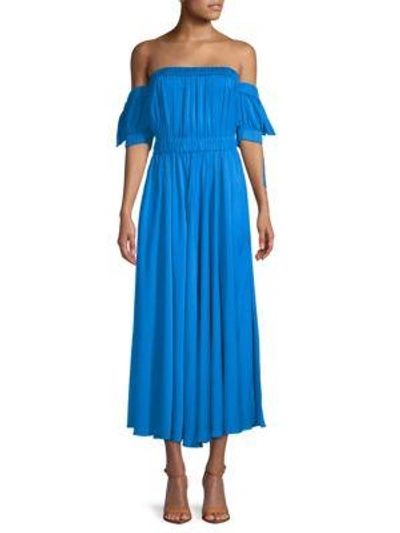 Milly Zoey Maxi Dress In Lapis Blue