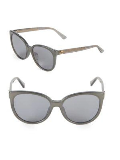 Gucci 60mm Butterfly Sunglasses In Grey