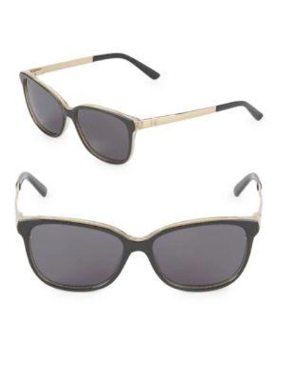 Gucci 54mm Butterfly Sunglasses In Grey