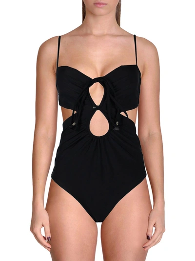 Johanna Ortiz Reef Discovery Womens Cut-out Monokini One-piece Swimsuit In Black